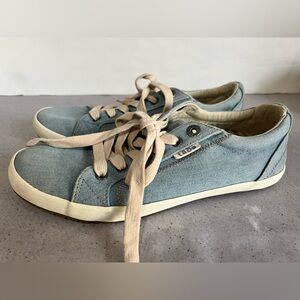 Taos Star Chambray Blue Canvas Arch Support Sneakers Shoes Casual Women’s Size 9